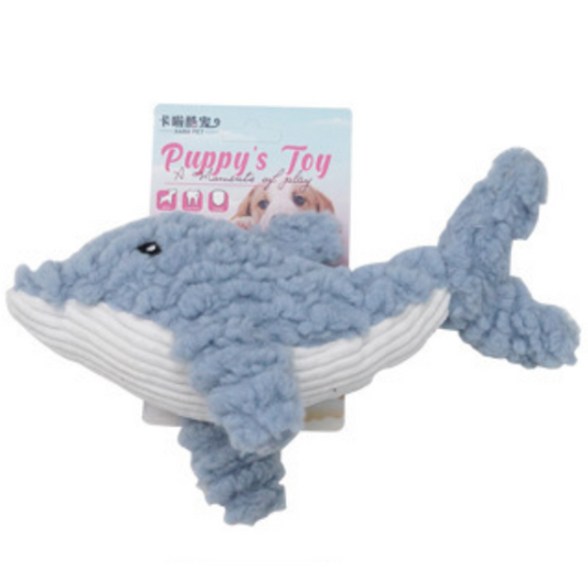 Dolphin Squeaky Dog Plush Toy