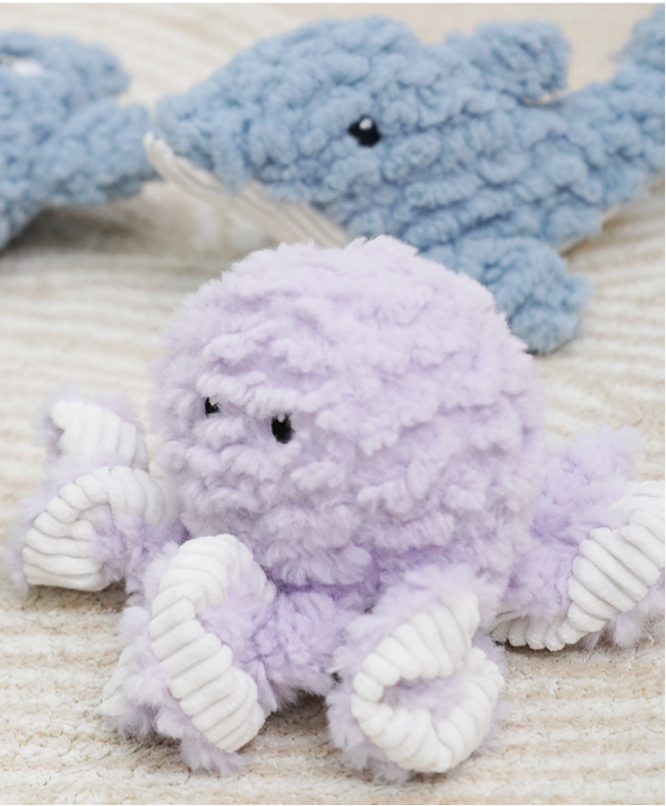 Dolphin Squeaky Dog Plush Toy