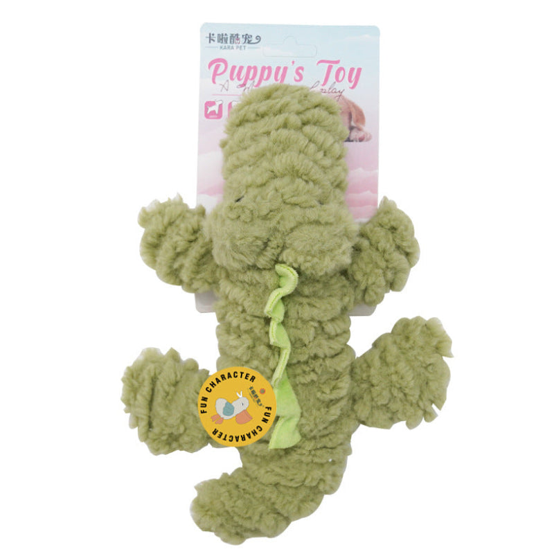 Crocodile Squeaky Dog Plush Toy